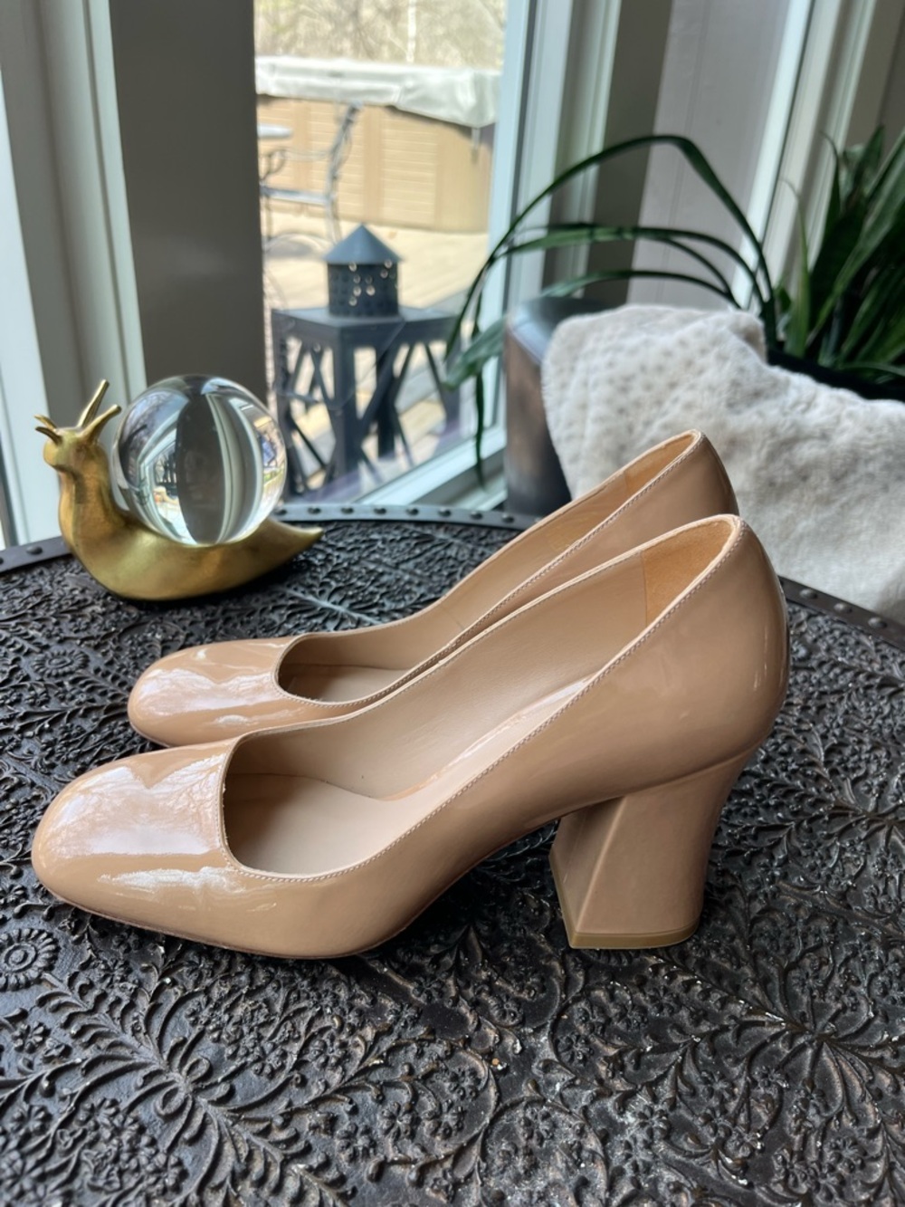 NEW STUART WEITZMAN CURVEBLOCK 85 PUMPS IN ADOBE 7.5